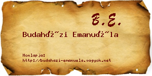 Budaházi Emanuéla névjegykártya
